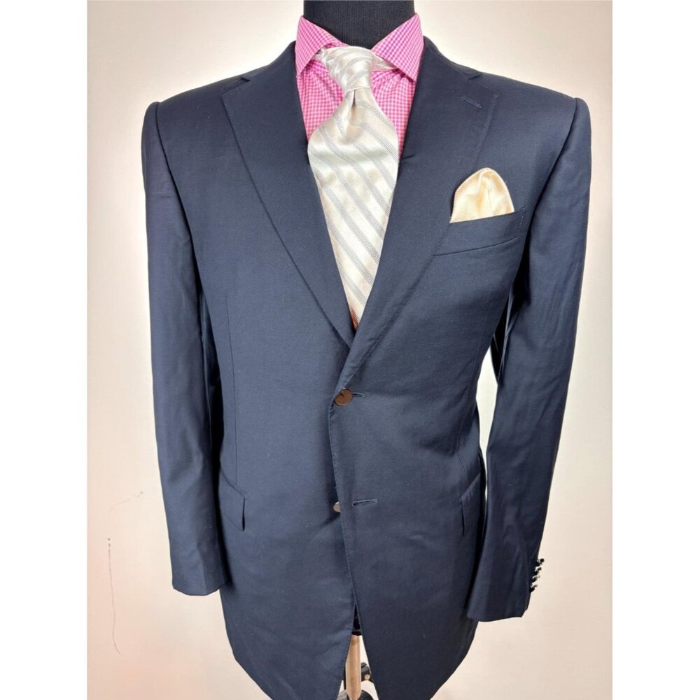Ermenegildo ZEGNA Modern 2-Button Black Blazer Sport Jacket 44 R e54